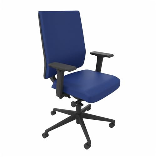 Viasit F1, Ergonomischer Bürostuhl mit höhenverstellbarer Rückenlehne, Sitzhöhenverstellung und Synchro-Mechanik (Tintenblau)