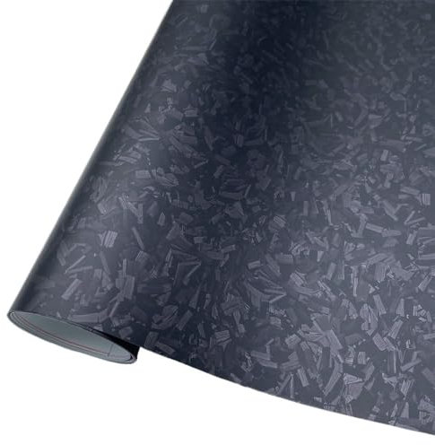 Wrapping Pellicola Pellicola in vinile forgiato in fibra di carbonio nero opaco, adesivi for moto, biciclette, decalcomanie, accessori for auto, pellicola for veicoli(50X152 CM)