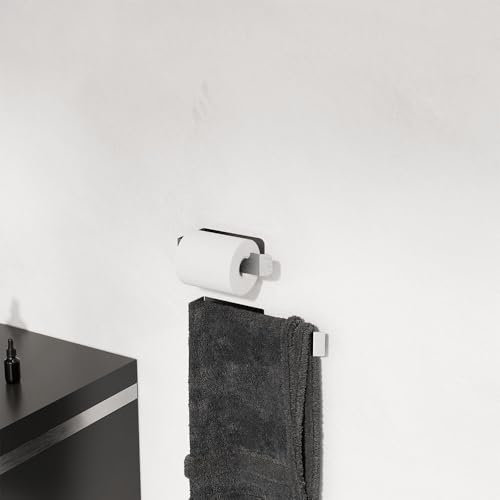 Ensemble de serviettes en acier inoxydable – Porte-papier toilette et anneau porte-serviette – Auto-adhésif, 25 cm et 17 cm (İNOX)