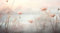 UNIK Nordic Vliestapete, BxH 400x280 cm, Sonnenuntergang mit Nebel, Tapete Landschaft, Fototapete Wohnzimmer und Schlafzimmer, XXL Premium Wohntapete, Wandtapete Gräser, Naturtapete Made in Germany