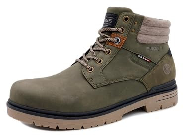 Uomo Stivaletti Comode Outdoor Scarpe Casual Sportive Scarpe Ginnastica Respirabile Casual Outdoor Scarpe Stringate Scarpe MU9553-6 (GREN,43)