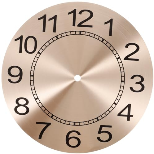 Garneck Wanduhr Ziffernblatt Funkuhrwerk Basteln Zifferblatt Für Runde | Uhrenscheibe Stabil Und Langlebig DIY Uhr Zubehör Minimalistisches Design Heim Büro Rundes Aus Aluminium DIY