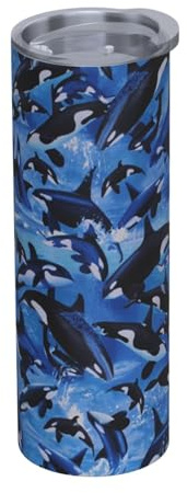 YXDVPALNE Killer Whales Orcas Sea Water Bottle Insulated 20 Oz Stainless Steel Mug Vacuum Tumbler Water Flask