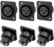 VISSQH 6 Pièces Prise XLR femelle,XLR 3 broches Connecteurs Connecteur XLR de Soudure prise audio microphone, XLR montage sur panneau prise de câble micro pour microphone haut-parleur etc (noir)