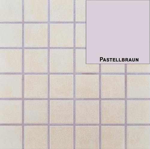 Fugenmörtel-Farben | Einsetzbar für Fugen im Innen- und Außenbereich auf Wand- und Bodenflächen (Pastellbraun, 1kg)