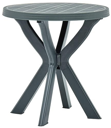 Xichuzi Bistrotisch, Stehtisch, Balkontisch, Partytisch, Biertisch, Beistelltisch, Bierkasten Tisch, Grün Ø70 cm Kunststoff