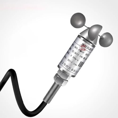LeTkingok Mini Windgeschwindigkeitssensor, Mikro Anemometer Aus Edelstahl 304, 360 Grad Wasserdicht und Korrosionsbeständig 0–30m/s (4-20MA)