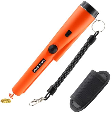 Mezzar Pinpointer Metal Detector, Cerca Metal Detector, 360° con LED IP66, impermeabile per metallo ricerca oro gioielli argento