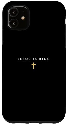 Jesus is King Cross Thin Christian Faith Jesus King Minimal Case for iPhone 11
