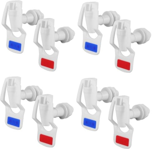 DIYEAH 4 ensembles Robinet De Fontaine À Eau Blanc En Acier Inoxydable Robinet De Fontaine À Eau De Remplacement Distributeur De Boissons Avec Bec De Robinet De 2 pièces * 4