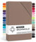 LARAWELL Spannbettlaken 140x200cm Baumwolle, bis 160x200, Taupe, Nougat, Spannbetttuch Jersey (gekämmt), Matratzenhöhe bis 22 cm, bügelfrei, atmungsaktiv, formstabil