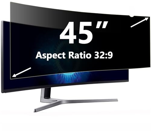 ACONETMAX 45 Inches Privacy Screen Filter for Ultrawide 32:9 Curved Monitor | Computer Privacy Shield | Anti-Glare | Anti- Blue Light Protector