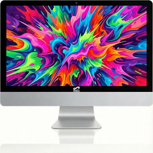 STGsivir All-in-one PC Desktop Computer, 24 FHD Display, Core i7 up to 3.2 GHz, 16GB RAM, 512GB SSD, WiFi, Bluetooth 5.0, Windows11P64, White, for Office & Entertainment