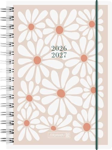 Schülerkalender 2026/2027 Daisy | A5, Kunststoff: 1 Seite = 1 Tag, Sa. und So. auf einer Seite ; Kalendarium: August 2026 bis Juli 2027