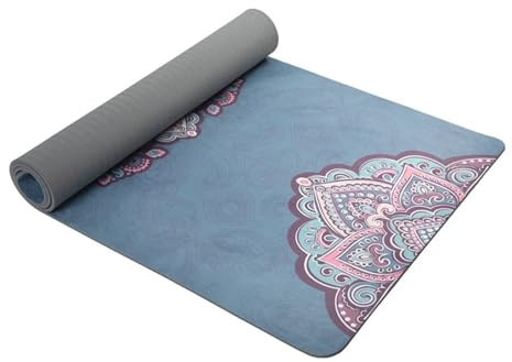 Yogamatte Drucken Sie eine 80 cm breite, rutschfeste Yogamatte aus braunem Sport-Wildleder TPE