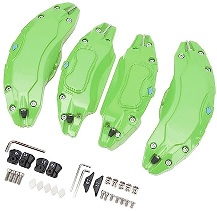 Hamwesh Cubierta de Pinza de Freno, 4 Cubiertas de Pinza de Disco de Aleación de Aluminio, Cubiertas de Rojas con Kit de Instalación para Cubo de Ruedas Modelo Y 2020 2023 19 20 Pulgadas (GREEN)
