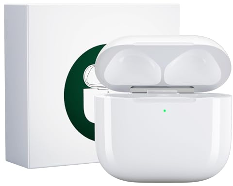 Uluck Kabelloses Ladecase Kompatibel mit AirPods 4,Wireless Charging Case Original Ersatz Replacement,Bluetooth Pairing Sync Button