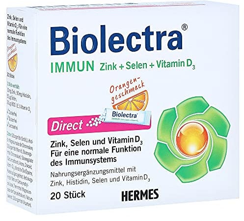 Biolectra Immun Zink + Selen Direct, 20 St. Sticks