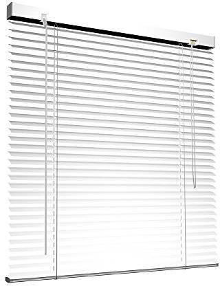 Victoria M. Aluminium Jalousie, 80 x 175 cm, weiß, Jalousie ohne Bohren, inkl. Klemmclips