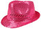 Boland - Pailletten Hut, Unisex, Disco Outfit, Accessoire, Karneval, Kostüm, Themenparty, Mottoparty, Rosa