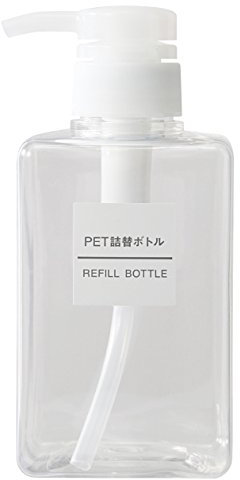 MOMA MUJI Pet, rechteckig, Pumpe Flasche – 400 ml – klar