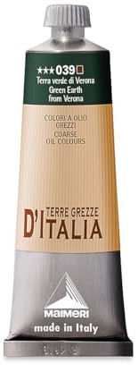 MAIMERI Classico 60 ml, Extra Fine Artist Oil Colour, Green Earth from Verona