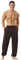 Hoerev Super Soft Modal Spandex Harem Yoga Pilates Schlauch，Kaffee，S