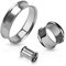 Flesh Tunnel Plug Edelstahl Ohr Piercing Ohrstecker Double Flared Hollow silber 8 mm