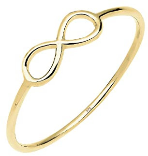 Elli PREMIUM Ring Damen Infinity Minimal Geo in 375 Gelbgold