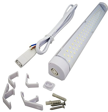 JustLED LED-Unterbauleuchte, 220–240 V AC / 3 W / 260 lm / 250 mm / verknüpfbar, Warmweiß, 3000 K / Verwendung für Küche unter Schrank/Theke/Schrank/Kleiderschrank/Treppe
