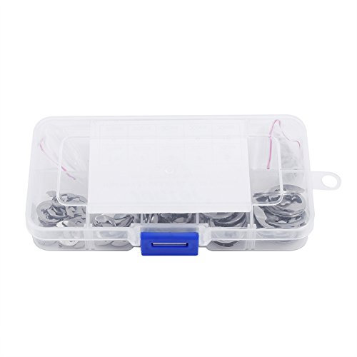 120pcs Anillo de Retencin en Forma E Anillo Surtido de Acero Inoxidable 304 Circlip Surtido Arandela Abiertas 1.5/2/3/4/5/6/7/8/9/10mm