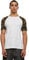 Urban Classics Herren Raglan Contrast Tee – Slim Fit T-Shirt mit Kontrastärmeln, Rundhalsausschnitt, sportlicher Look, weicher Baumwollmix, Basic Style,Wht/Woodcamo,L