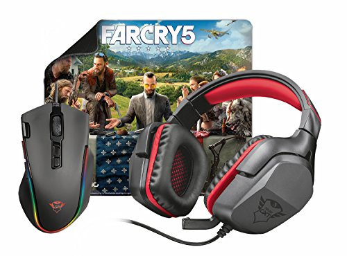 Trust Gaming 3-in-1 RGB Mouse, Over-Ear Headset and Mousepad - Black