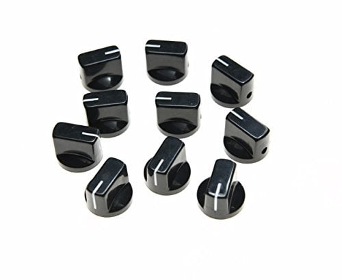 Dopro Gitarrenverstärker-Effektpedal-Regler mit Stellschraube, Schwarz, 10 Stück