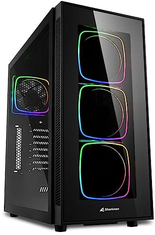 Sharkoon TG6 RGB, custodia per PC ATX, vetro temperato