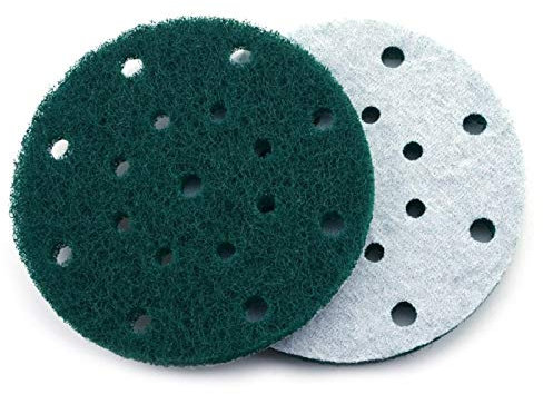 NO LOGO LT-DISCS, 2PCS 6 Inch 150mm 240/1000 Grit Scrubbing Pads Flocking Industrial Scouring Pad Heavy Duty Cleaning For Home Automotive (Size : 240 Grit)
