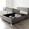Aspire Beds Upholstered Storage Ottoman Bed Frames With End or Side Opening Ottoman Lift, End Opening, Beige Linen, 6ft Super King 180 x 200