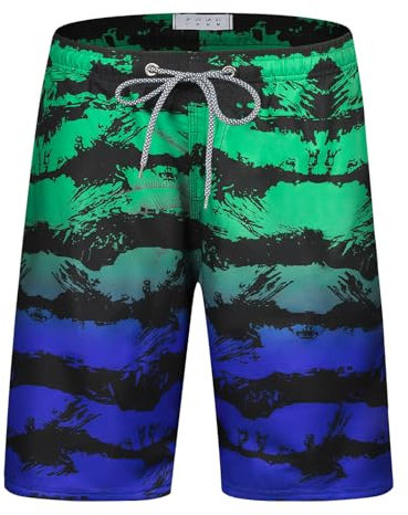APTRO Herren Badehose Freizeit Shorts Casual Mode Urlaub Strandshorts Sommer mit Innenslip Grün 803 XXL