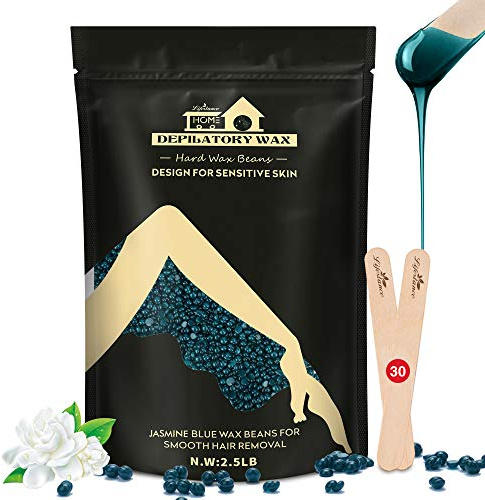 Lifestance Hard Wax Beads for Hair Removal, Sensitive Skin, 2.5LB, Jasmine