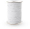 Realm Cordoncino elastico rotondo per cappelli, colore bianco e nero (1 mm, 2 mm e 3 mm), per gioielli, maschere, cappelli da festa (bianco, 2 mm – 10 metri)