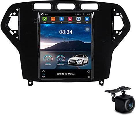 Android 12 Autoradio Car Estéreo Coche GPS Navegación para Ford Mondeo 2007-2010 Soporte para Android Auto/Multimedia FM WiFi Bluetooth USB/Controles del Volante/Llamadas De Manos Libres