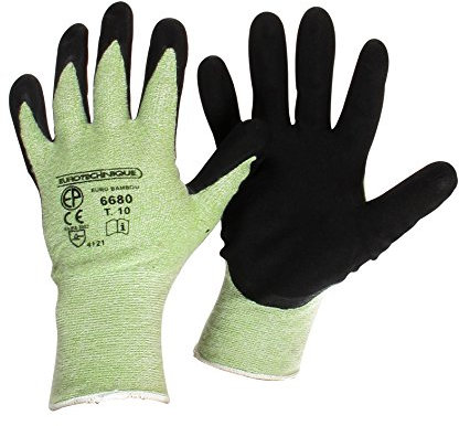 Greenstar Gants Atelier - Gants de Travail en Bambou, Nylon et Spandex - Pour Travaux Précis, Manipulation de Composants Gras - Taille 10/L