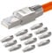 hb-digital 12x Conector RJ45 CAT 7 sin Herramientas Para Cable de Red Ethernet LSA compatible con CAT 6a CAT 6 CAT 5e 10 Gbps 600 MHz para Cable de Instalación LAN DSL Carcasa Metálica