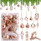 30 Boules de Noël Or Rose Boule de Noël Ornements Boules de Noël incassables 3cm 4cm 6cm Boules de Noël Pendentif Décorations d'arbre de Noël Boules Boule Noël Suspendue pour décoration de la Maison