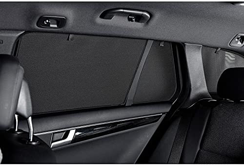 Satz Car Shades (Hintertüren) kompatibel mit Volkswagen Golf VIII 5 türer 2020- (2-teilig), Schwarz