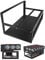Mining Rig Frame 6 GPU, Stahl Offen Mining Frame mit Antistatikstreifen, Open Air Miner Mining Case für ATX/Btx/Flex/Itx/Microatx, 4 X 12cm Ventilator (Nur Rahmen)