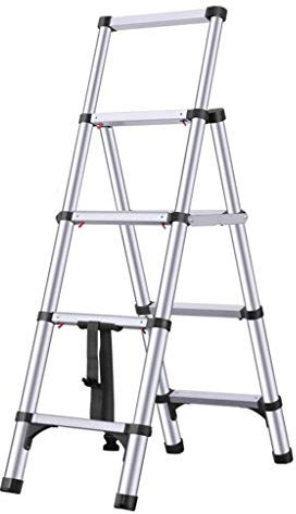 Leitern, Mehrzweck-Klappleiter, Teleskop-Auszugsleiter, Trittleiter, Hocker für Erwachsene, für den Innen- und Außenbereich, tragbar, leicht, Malleiter, Aluminium, hochbelastbar, zusammenklappbar