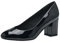 Tamaris Damen Pumps Vegan Blockabsatz; Black PATENT/schwarz; 37 EU