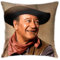 Kissenbezug für John Wayne Vintage Shabby Chic Kissenbezug, quadratisch, Baumwolle, Leinen, Kissenbezug für Sofa, Schlafzimmer, Stuhl, Auto, 45,7 x 45,7 cm