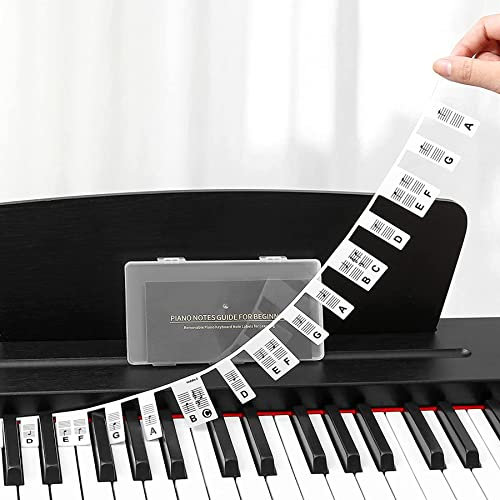 YeahBoom Klavier Noten Sticker,Piano Lernen Klaviertasten Aufkleber,Klavier Keyboard Noten Aufkleber,Klavier Aufkleber Kinder,Keyboard Noten Aufkleber für 37/49/54/61/88 !